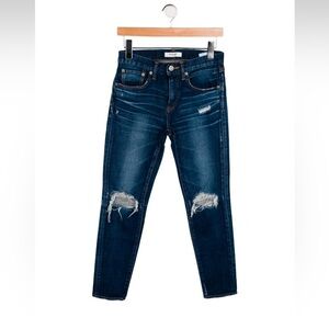 Moussy Vintage Howa Mid-Rise Distressed Tapered Jeans - Women's 25